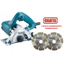 Serra Marmore 1300W 4100NH3ZX2 127V + 2 discos diamantados segmentados Makita 